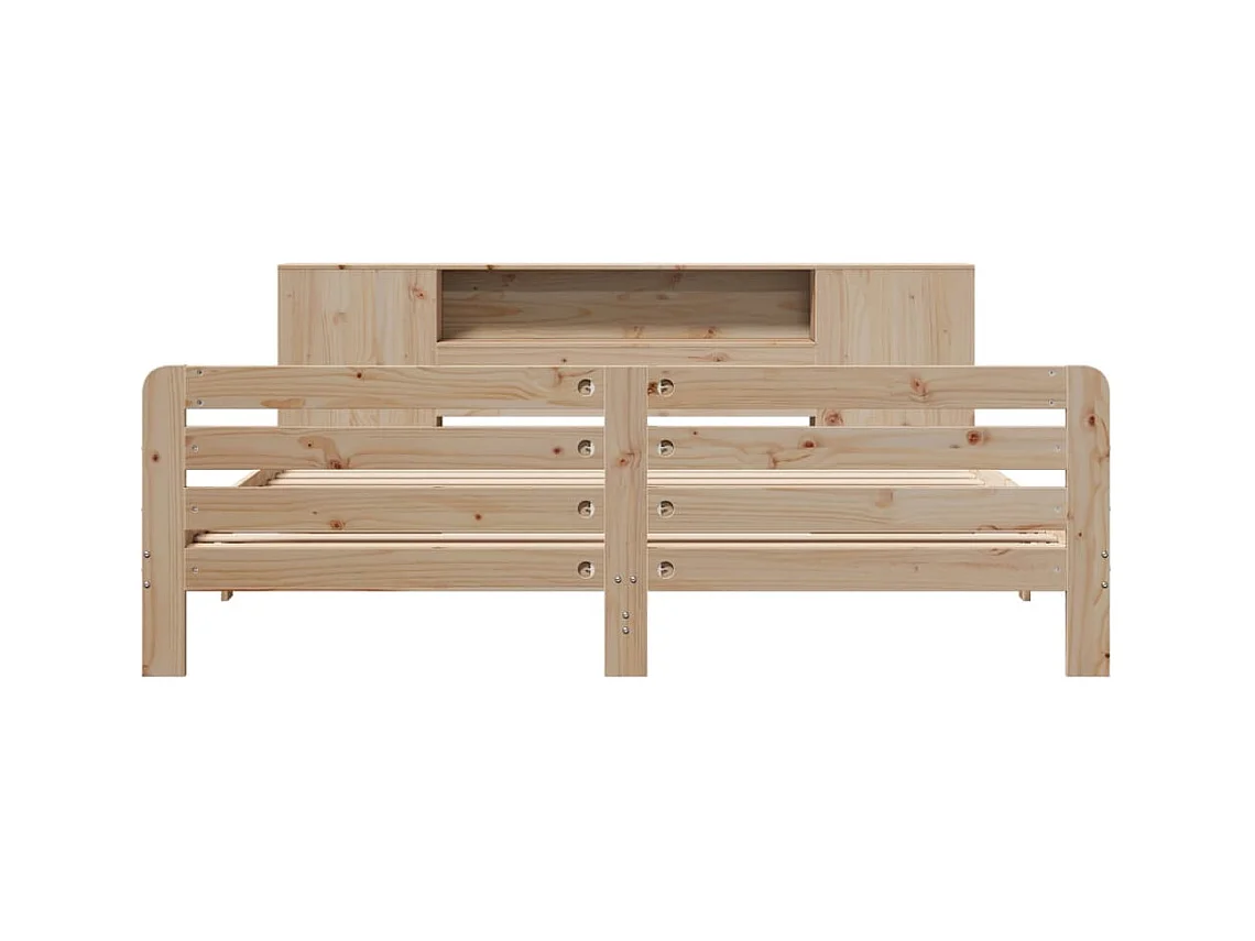 Letto per adulti | Letto matrimoniale | Giroletto senza Materasso 200x200 cm in Legno Massello di Pino