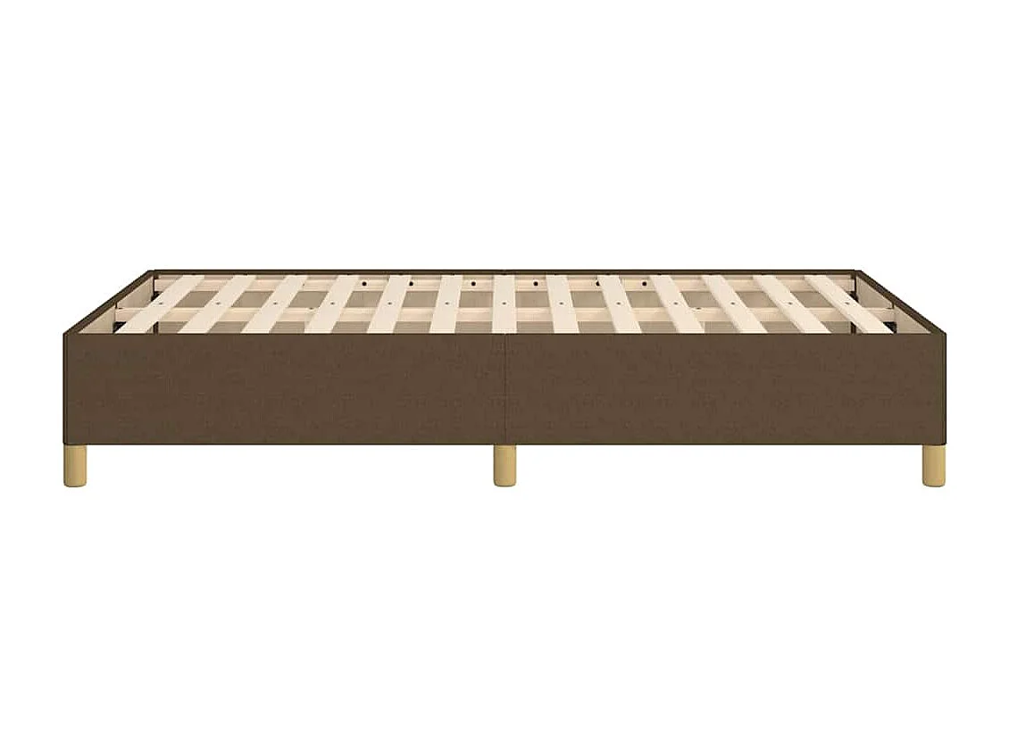 Lit simple | Lit adulte, enfant | Cadre de lit marron foncé 120x190 cm tissu