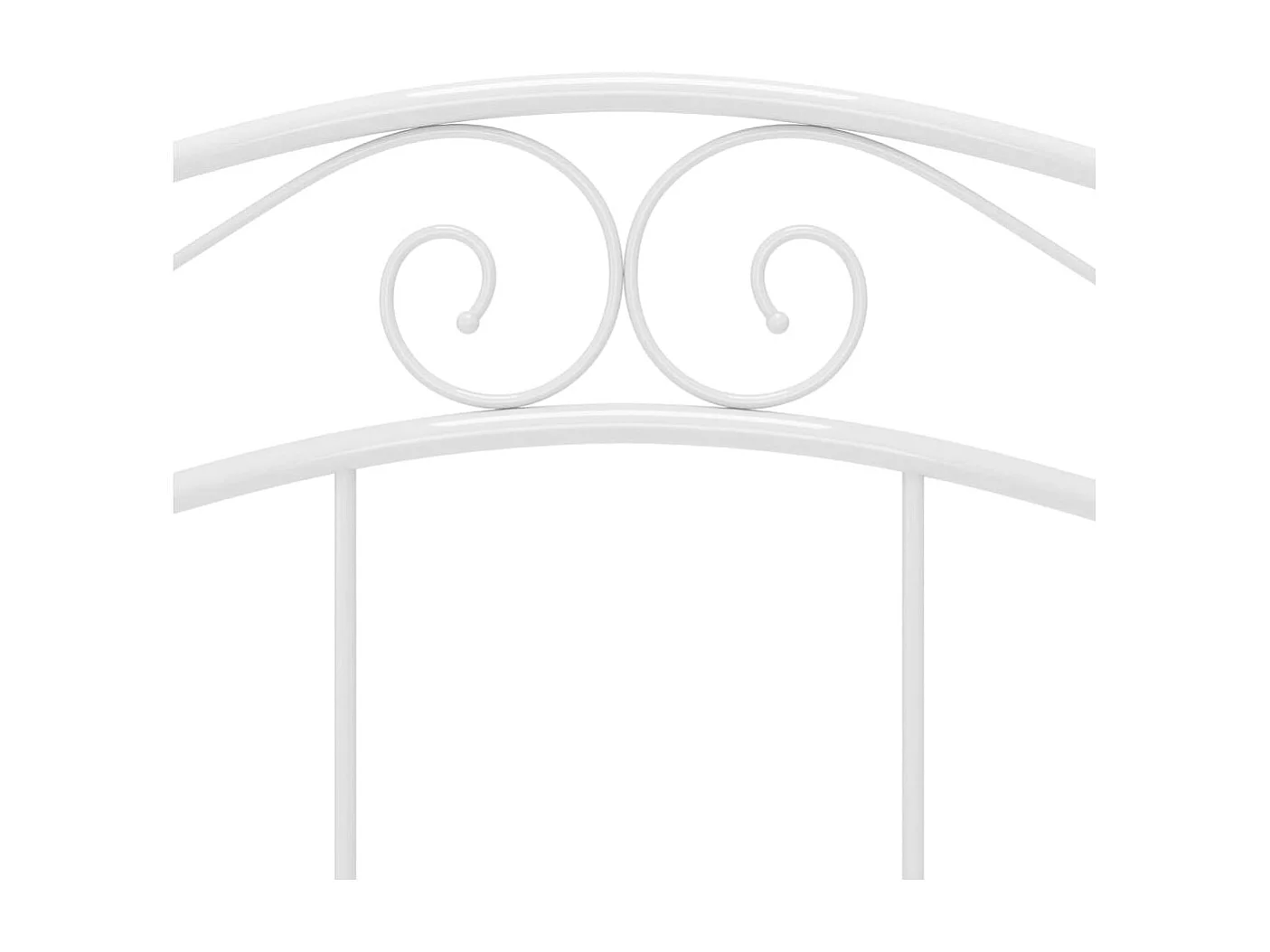 Lit simple | Lit adulte, enfant | Cadre de lit blanc métal 120x200 cm