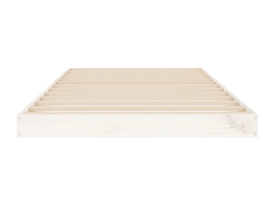 Lit simple | Lit adulte, enfant | Cadre de lit blanc 90x190 cm bois de pin massif