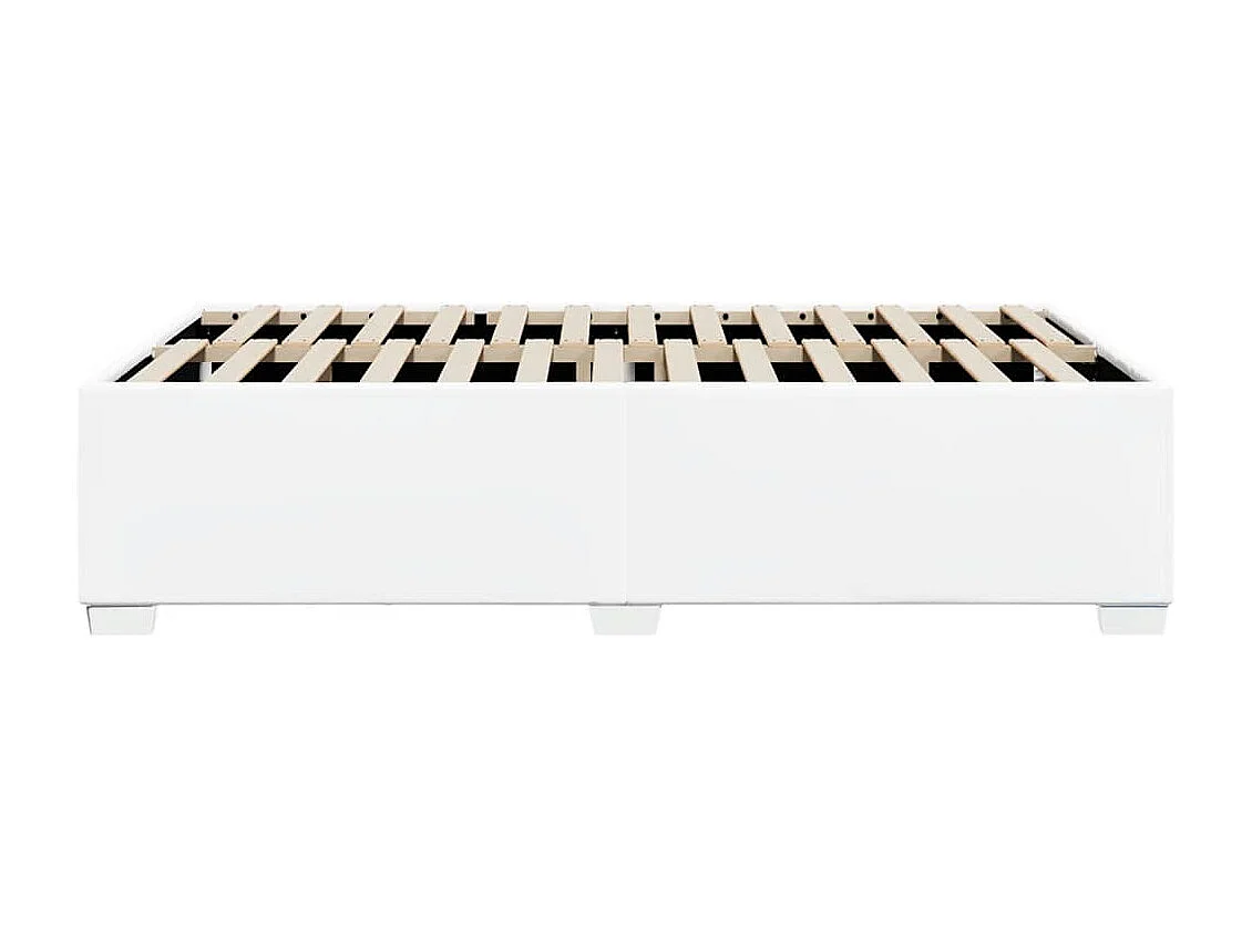 Lit double | Lit adulte | Cadre de lit blanc similicuir 137x187 cm