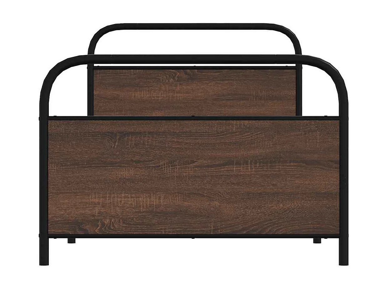 Letto per adulti | Letto singolo | Giroletto senza Materasso Rovere Marrone 100x190 cm Truciolato