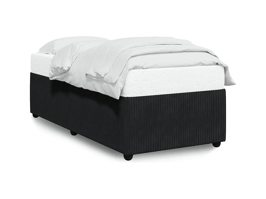 Letto per adulti | Letto singolo | Giroletto Nero 90x190 cm in Velluto