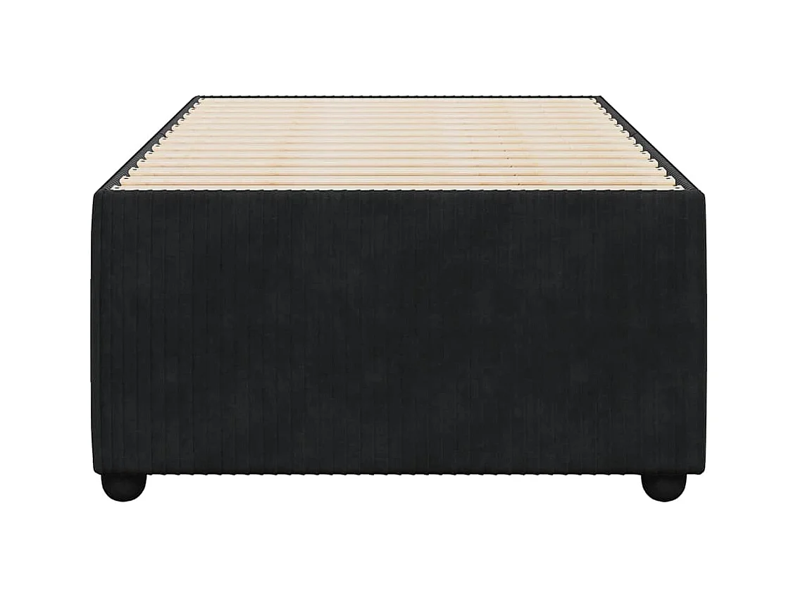 Letto per adulti | Letto singolo | Giroletto Nero 90x190 cm in Velluto