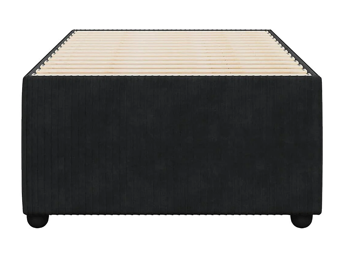 Letto per adulti | Letto singolo | Giroletto Nero 90x190 cm in Velluto