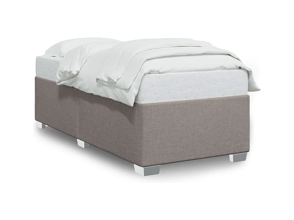 Lit simple | Lit adulte, enfant | Cadre de lit taupe 100x200 cm tissu