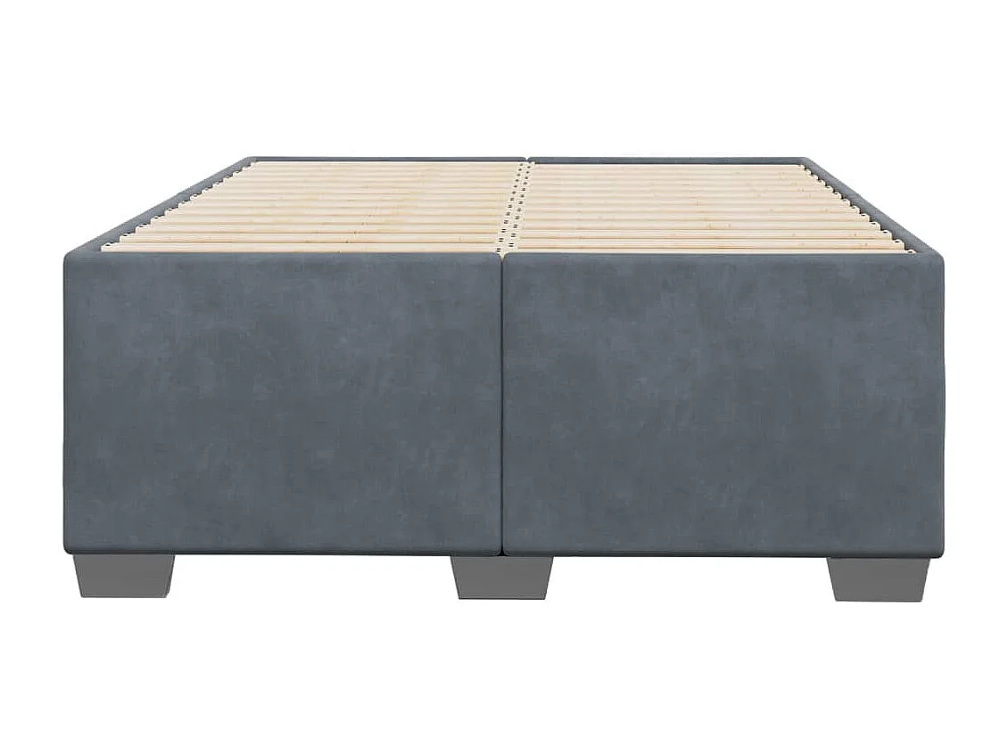 Lit simple | Lit adulte, enfant | Cadre de lit gris foncé 120x200 cm velours