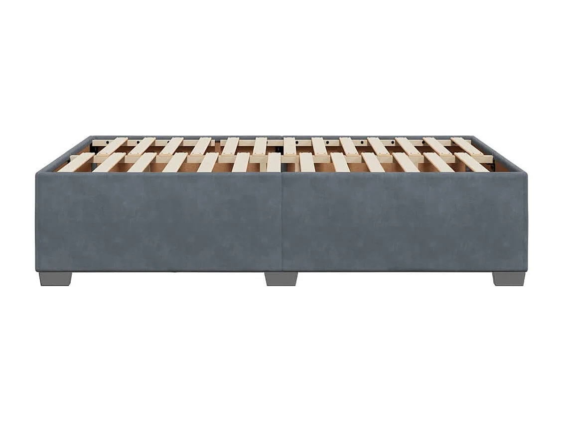 Lit simple | Lit adulte, enfant | Cadre de lit gris foncé 120x200 cm velours