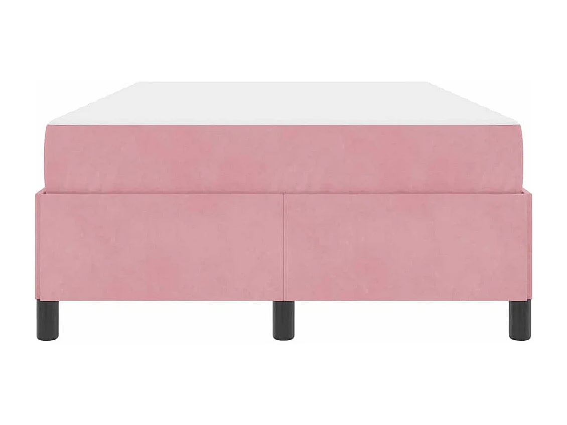 Lit simple | Lit adulte, enfant | Cadre de lit avec matelas Rose et blanc 120x190 cm Velours