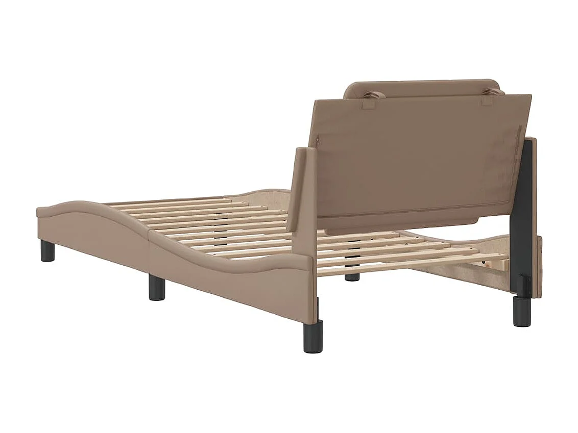 Lit simple | Lit adulte, enfant | Cadre de lit cappuccino 90x200 cm similicuir