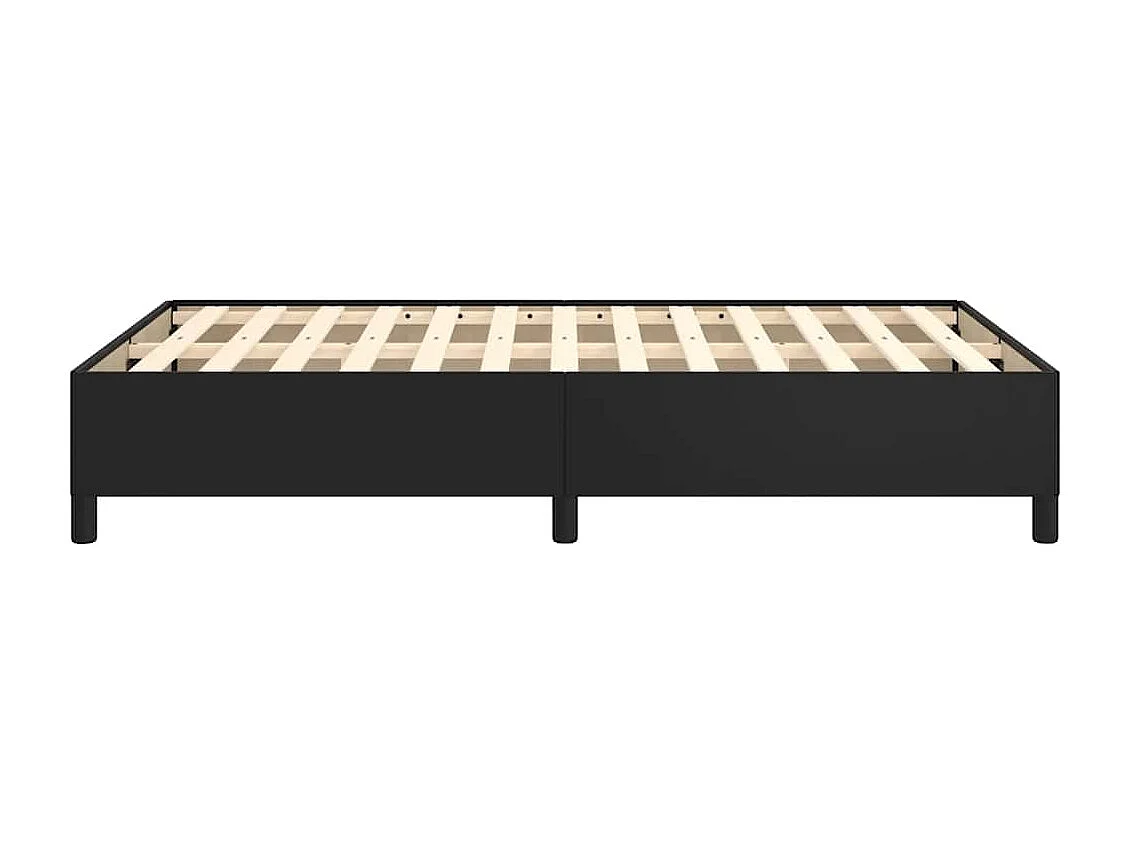 Lit simple | Lit adulte, enfant | Cadre de lit noir 120x190 cm similicuir