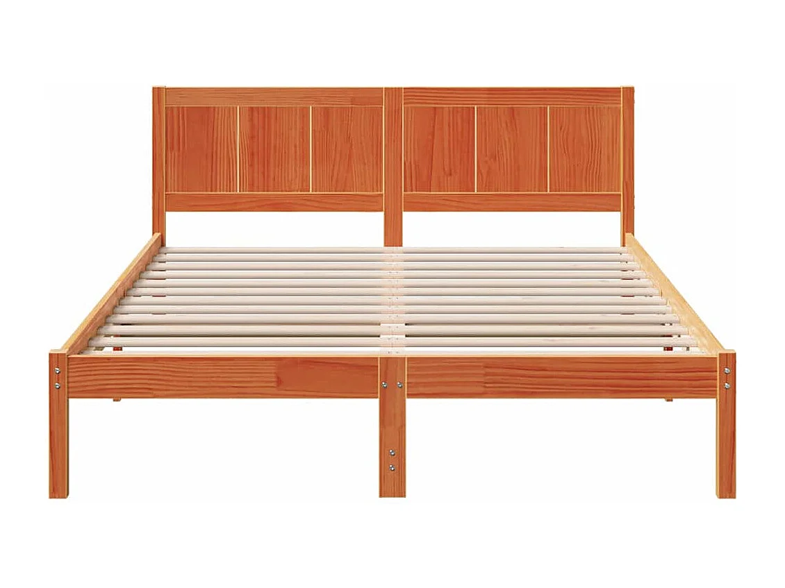 Lit double | Lit adulte | Cadre de lit Marron 160x200 cm Bois de pin massif