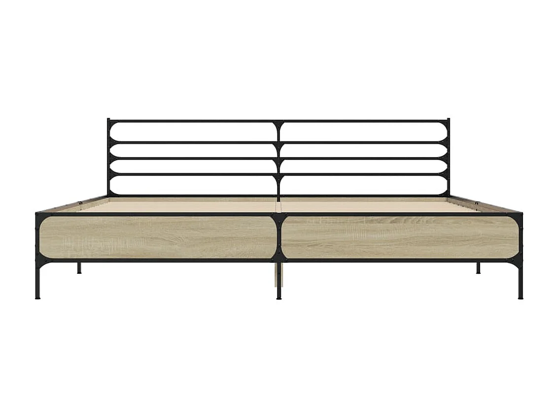 Lit double | Lit adulte | Cadre de lit chêne sonoma 200x200 cm