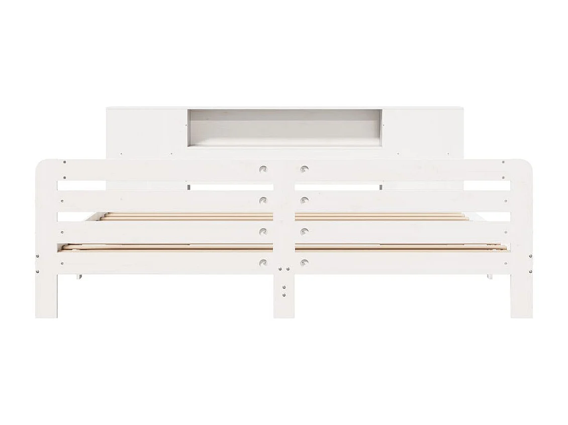 Letto per adulti | Letto matrimoniale | Giroletto senza Materasso Bianco 180x200 cm Legno Massello Pino