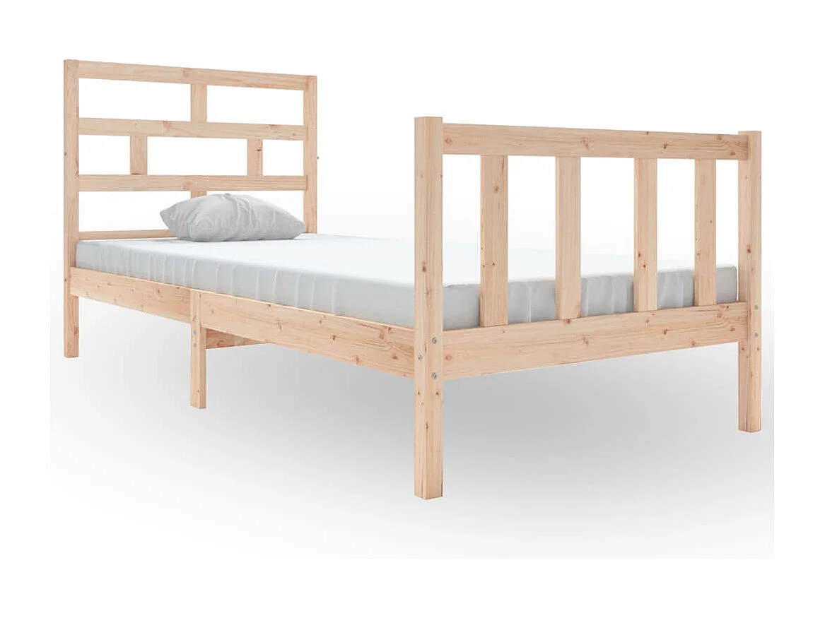 Lit simple | Lit adulte, enfant | Cadre de lit bois de pin massif 90x190 cm