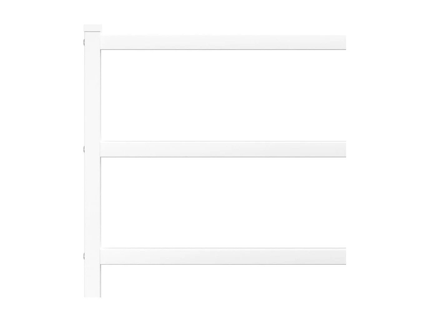 Lit double | Lit adulte | Cadre de lit métal et pied de lit blanc 193x203 cm