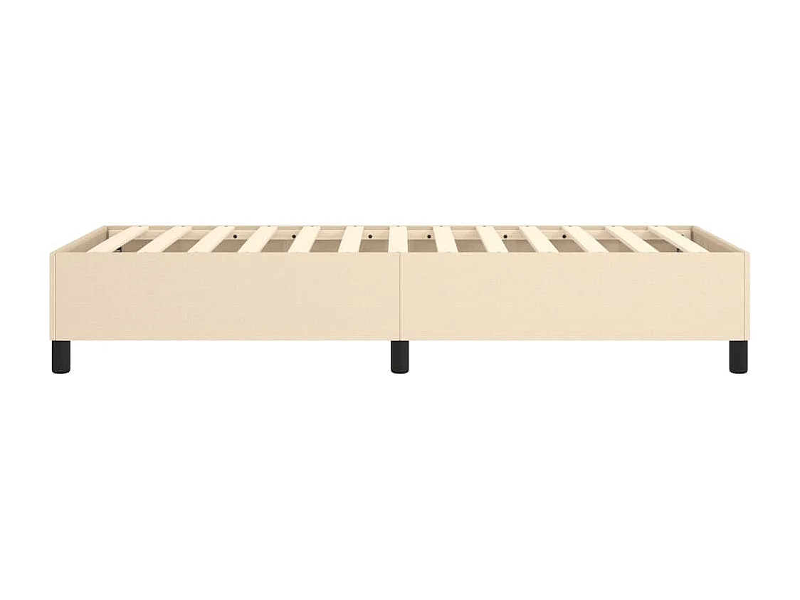Lit simple | Lit adulte, enfant | Cadre de lit crème 100x200 cm tissu