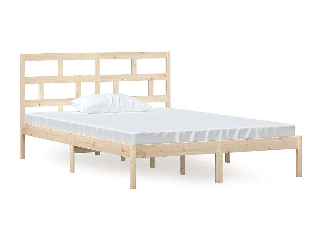 Lit double | Lit adulte | Cadre de lit bois massif 140x200 cm