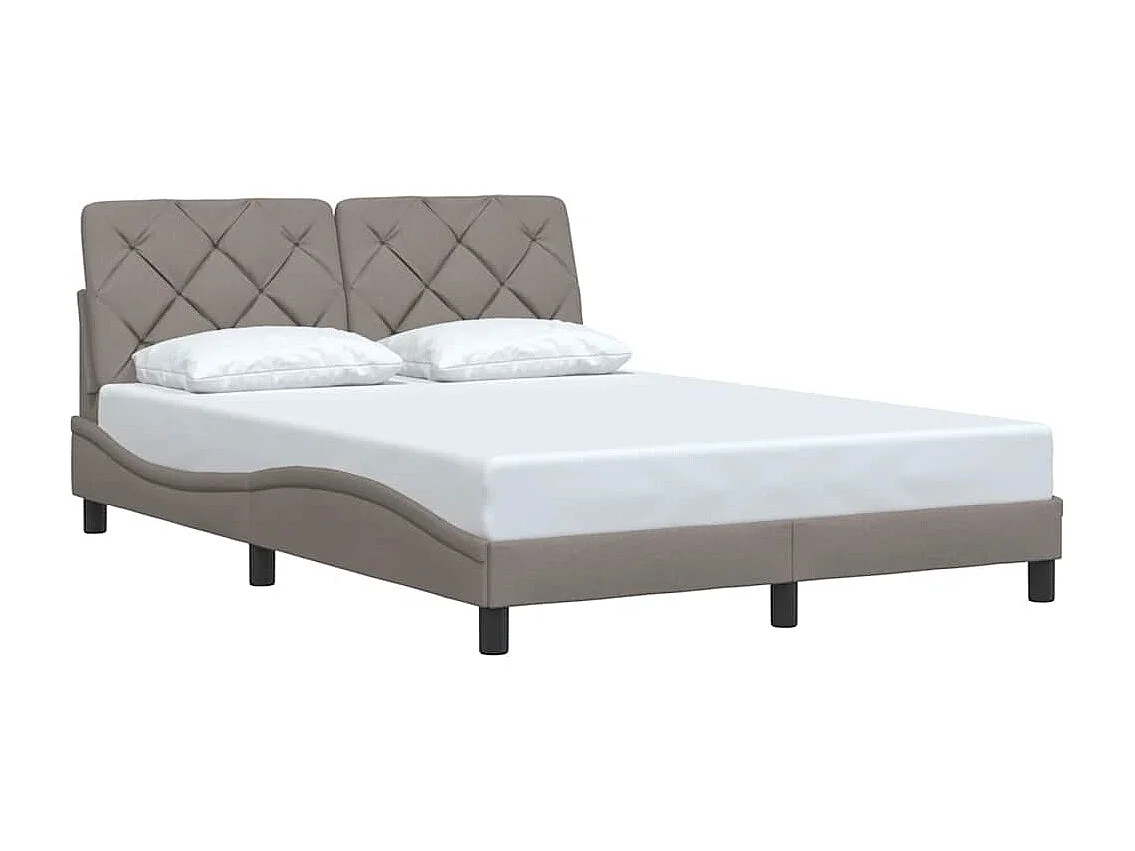 Lit double | Lit adulte | Cadre de lit taupe 140x190 cm tissu