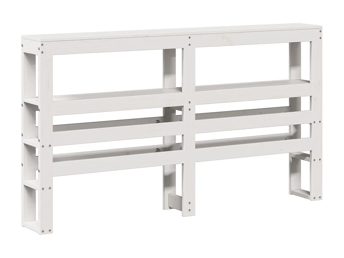 Lit double | Lit adulte | Cadre de lit blanc 140x200 cm bois de pin massif