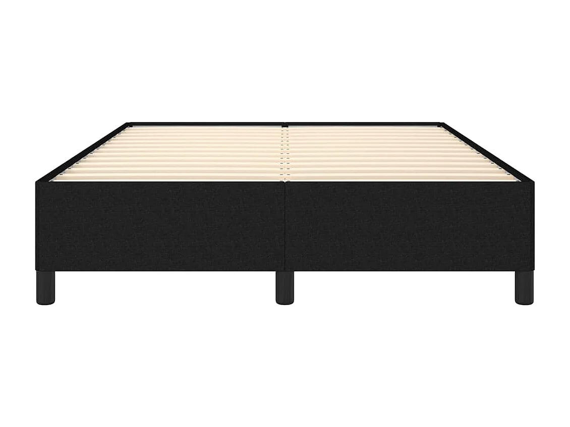 Lit double | Lit adulte | Cadre de lit noir 140x190 cm tissu