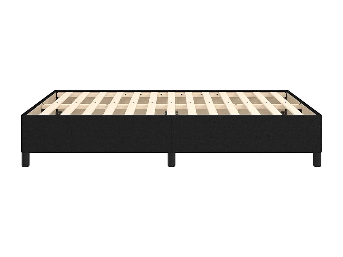 Lit double | Lit adulte | Cadre de lit noir 140x190 cm tissu