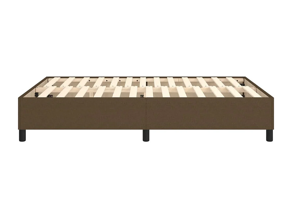 Lit double | Lit adulte | Cadre de lit marron foncé 140x190 cm tissu