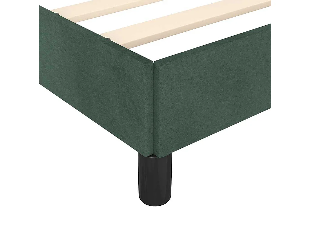 Lit simple | Lit adulte, enfant | Cadre de lit vert foncé 80x200 cm velours