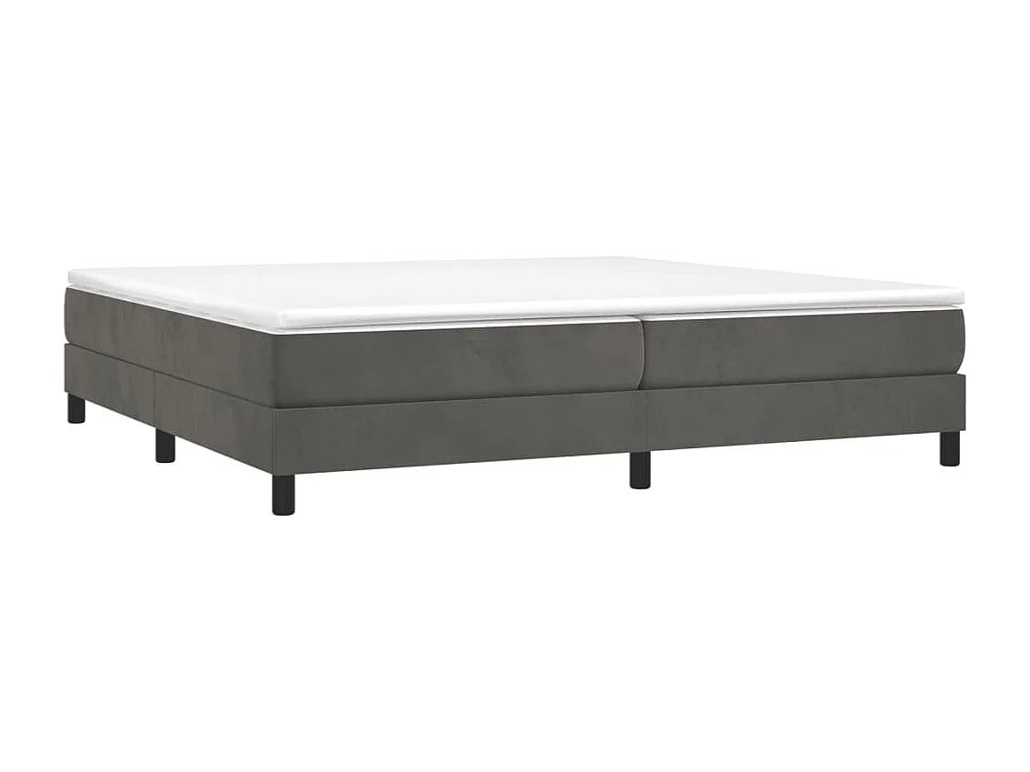 Lit double | Lit adulte | Cadre de lit gris foncé 200x200 cm velours