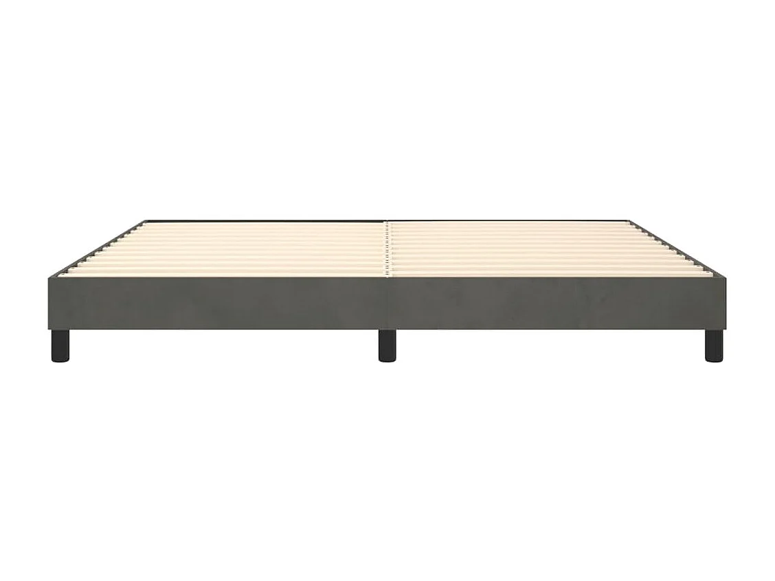 Lit double | Lit adulte | Cadre de lit gris foncé 200x200 cm velours