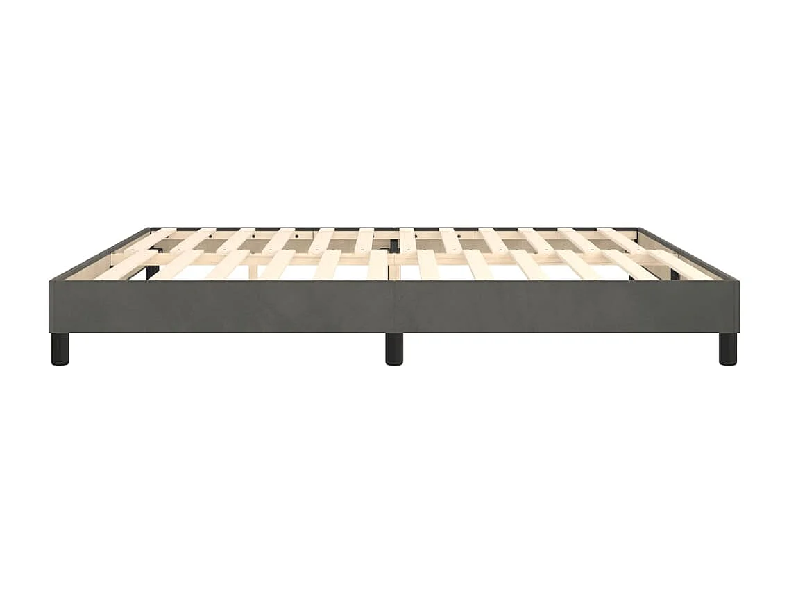 Lit double | Lit adulte | Cadre de lit gris foncé 200x200 cm velours