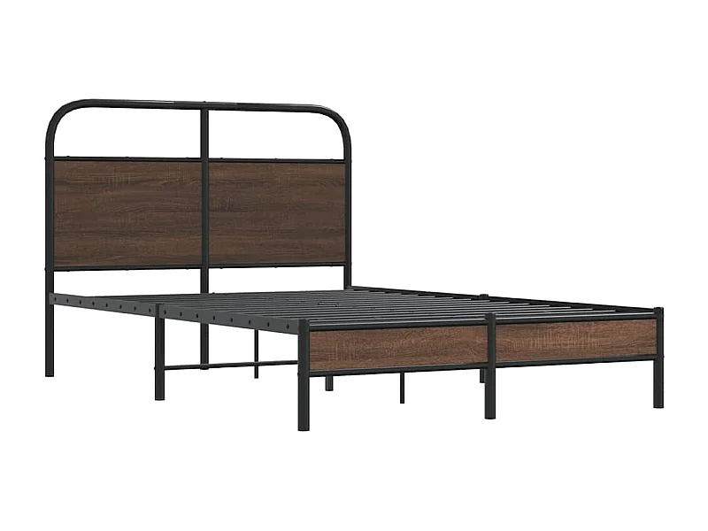Letto per adulti | Letto singolo | Giroletto senza Materasso Rovere Marrone 120x190 cm Truciolato