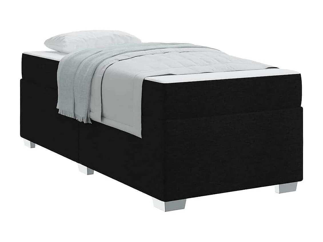 Lit simple | Lit adulte, enfant | Cadre de lit Noir 90x190 cm tissu