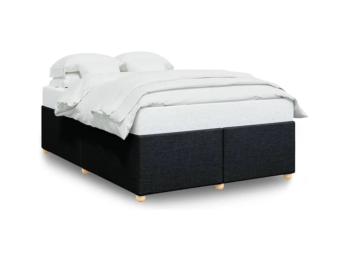 Lit double | Lit adulte | Cadre de lit noir 140x190 cm tissu