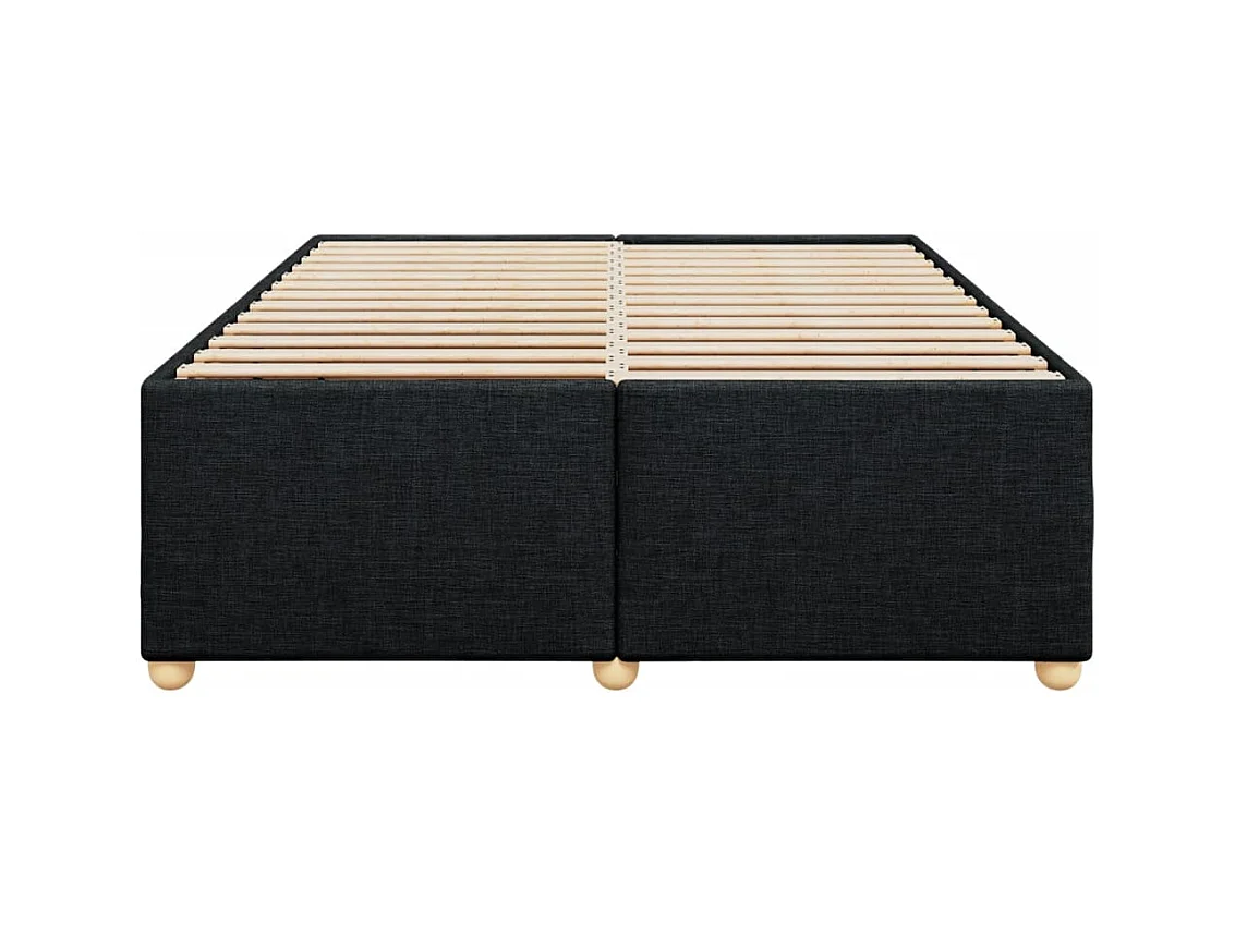 Lit double | Lit adulte | Cadre de lit noir 140x190 cm tissu