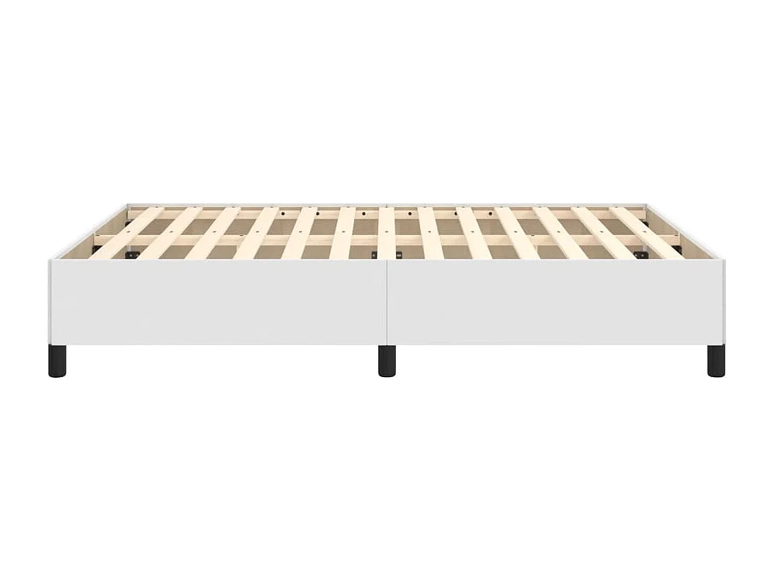 Lit double | Lit adulte | Cadre de lit blanc 140x200 cm similicuir