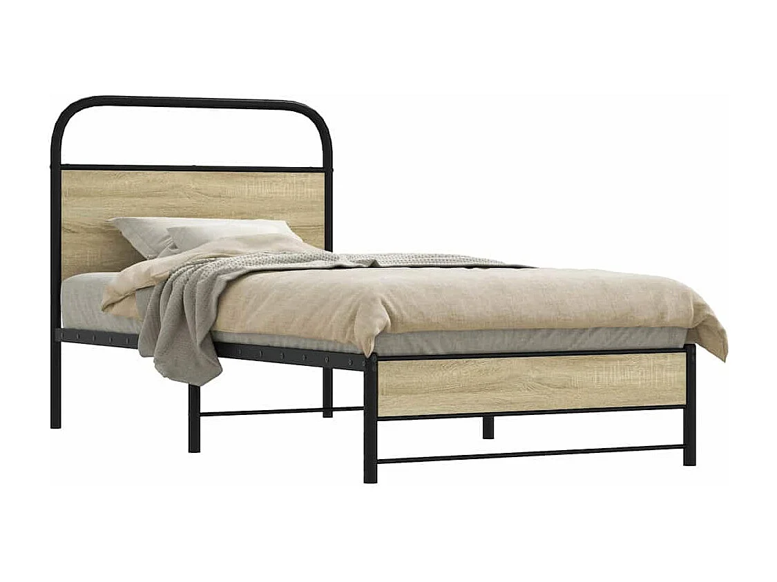 Lit simple | Lit adulte, enfant | Cadre de lit 80x200cm chêne sonoma bois ingénierie