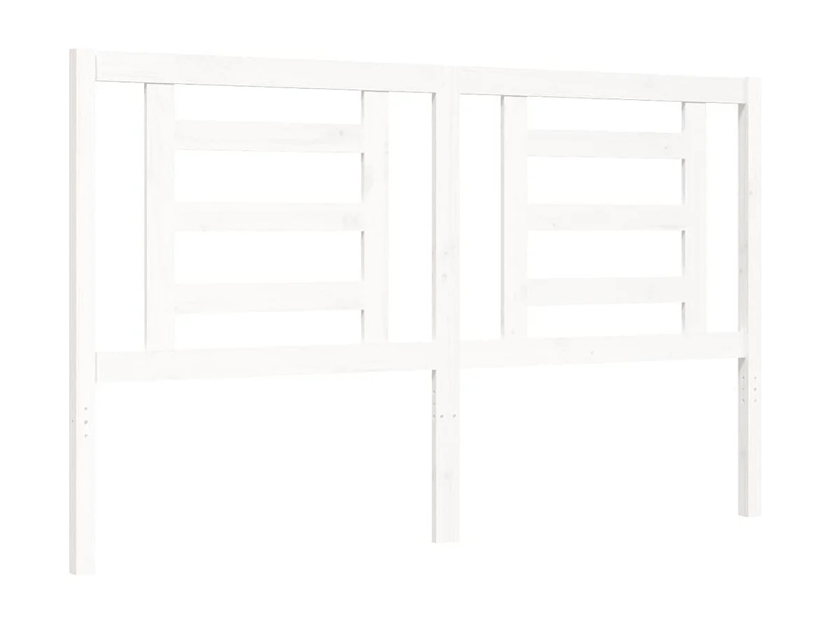 Lit double | Lit adulte | Cadre de lit blanc 160x200 cm bois massif