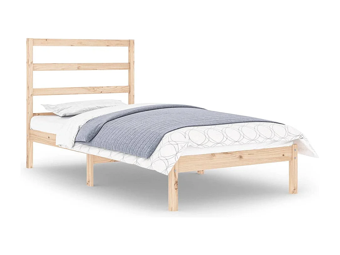 Lit simple | Lit adulte, enfant | Cadre de lit 90x190 cm bois massif