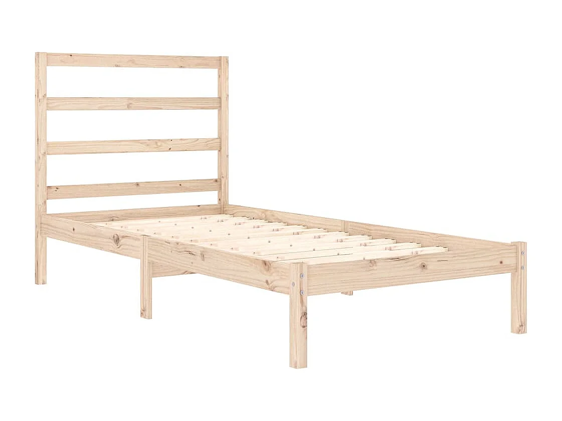 Lit simple | Lit adulte, enfant | Cadre de lit 90x190 cm bois massif