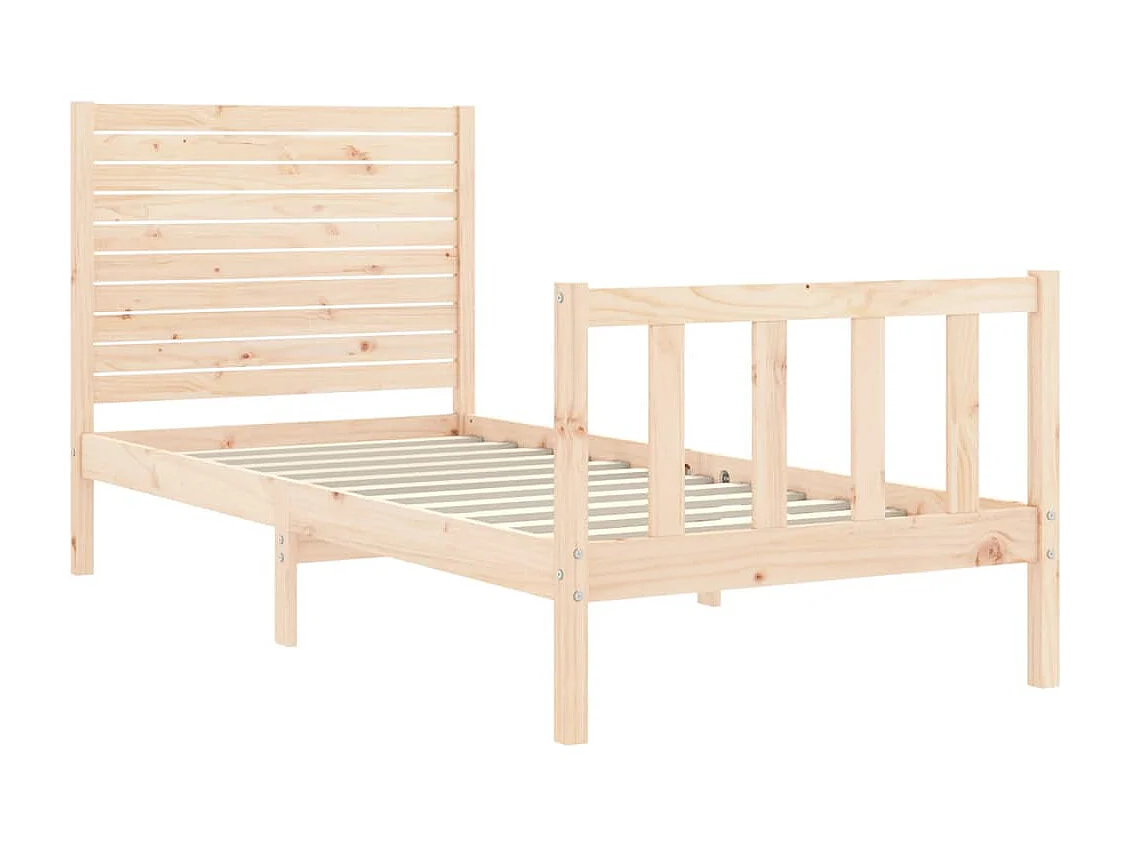 Lit simple | Lit adulte, enfant | Cadre de lit 90x200 cm bois de pin massif