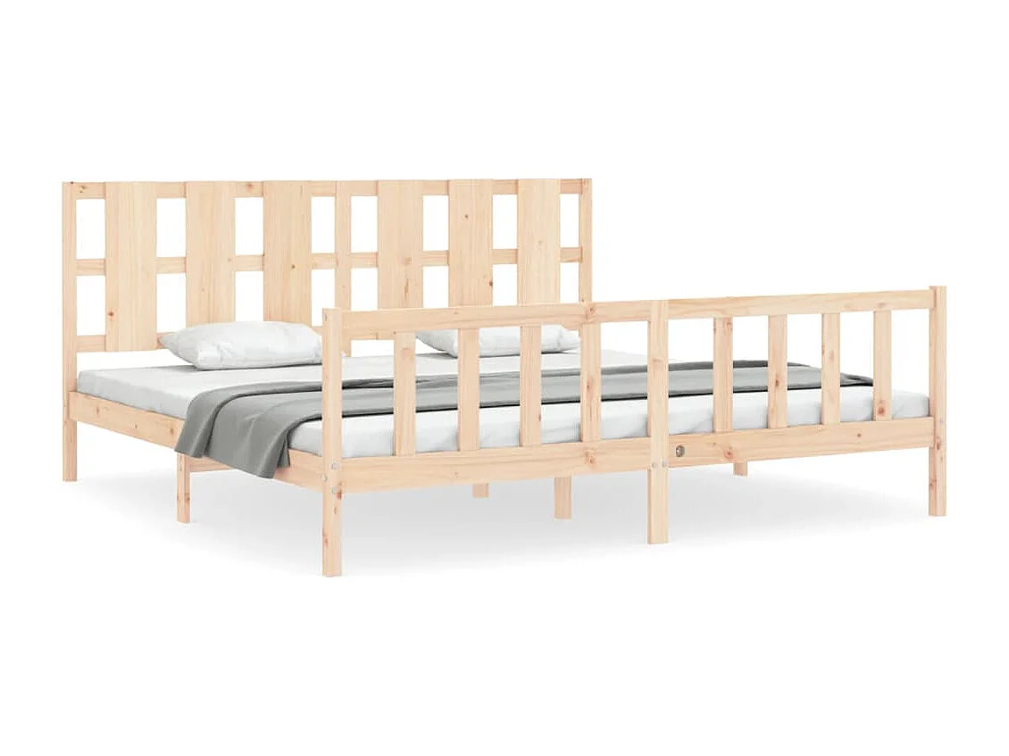 Lit double | Lit adulte | Cadre de lit 200x200 cm bois massif de pin