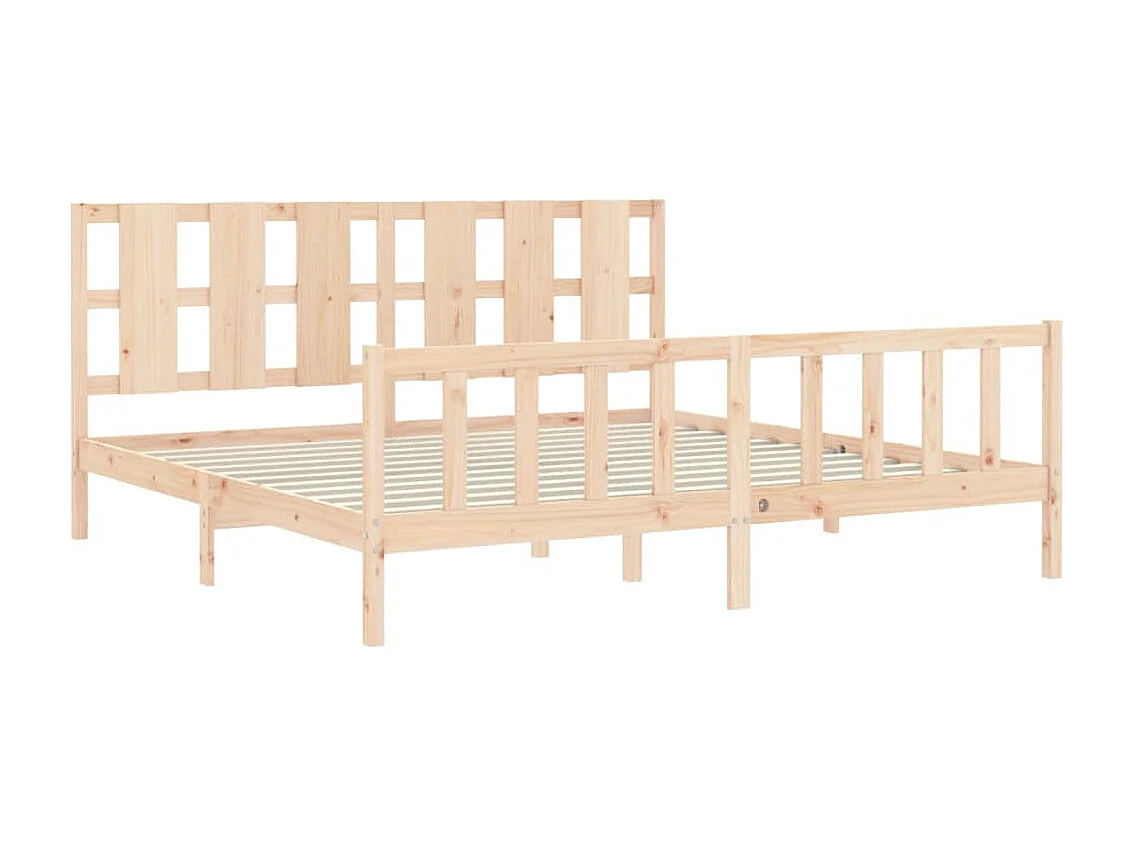 Lit double | Lit adulte | Cadre de lit 200x200 cm bois massif de pin