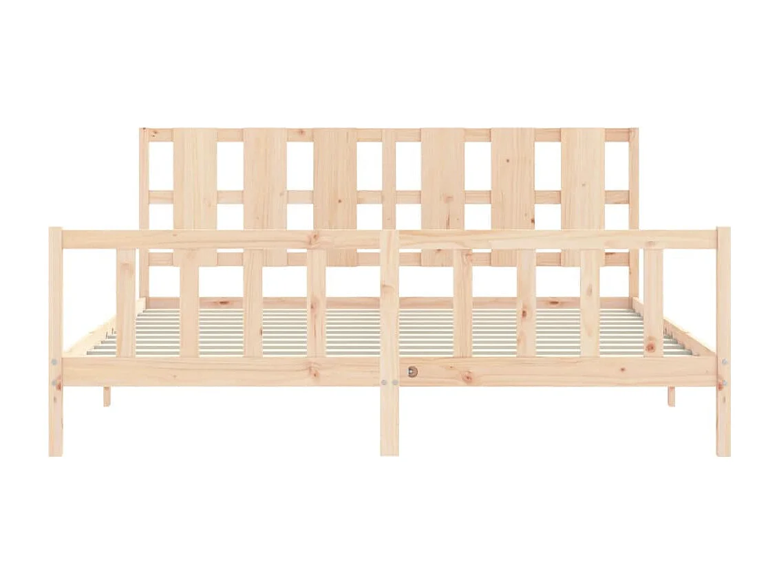 Lit double | Lit adulte | Cadre de lit 200x200 cm bois massif de pin
