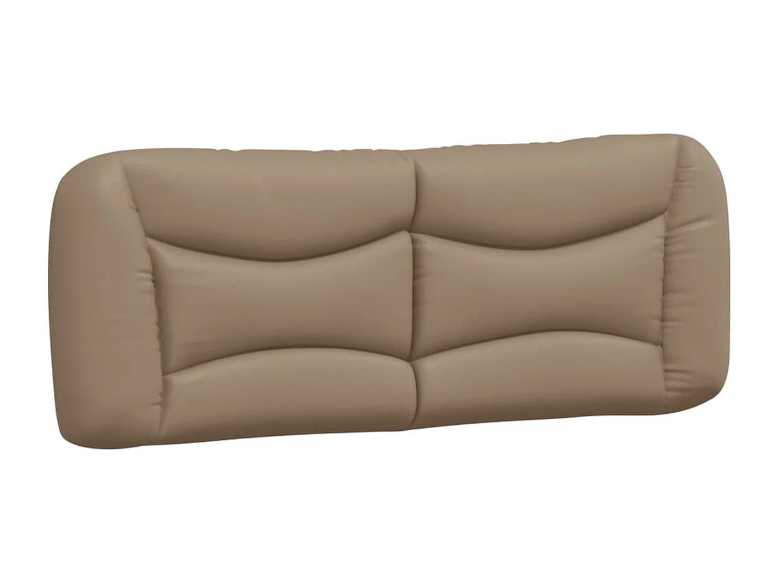 Bedframe | Eenpersoonsbed zonder matras "Hvar" kunstleer cappuccinokleurig 120x200 cm