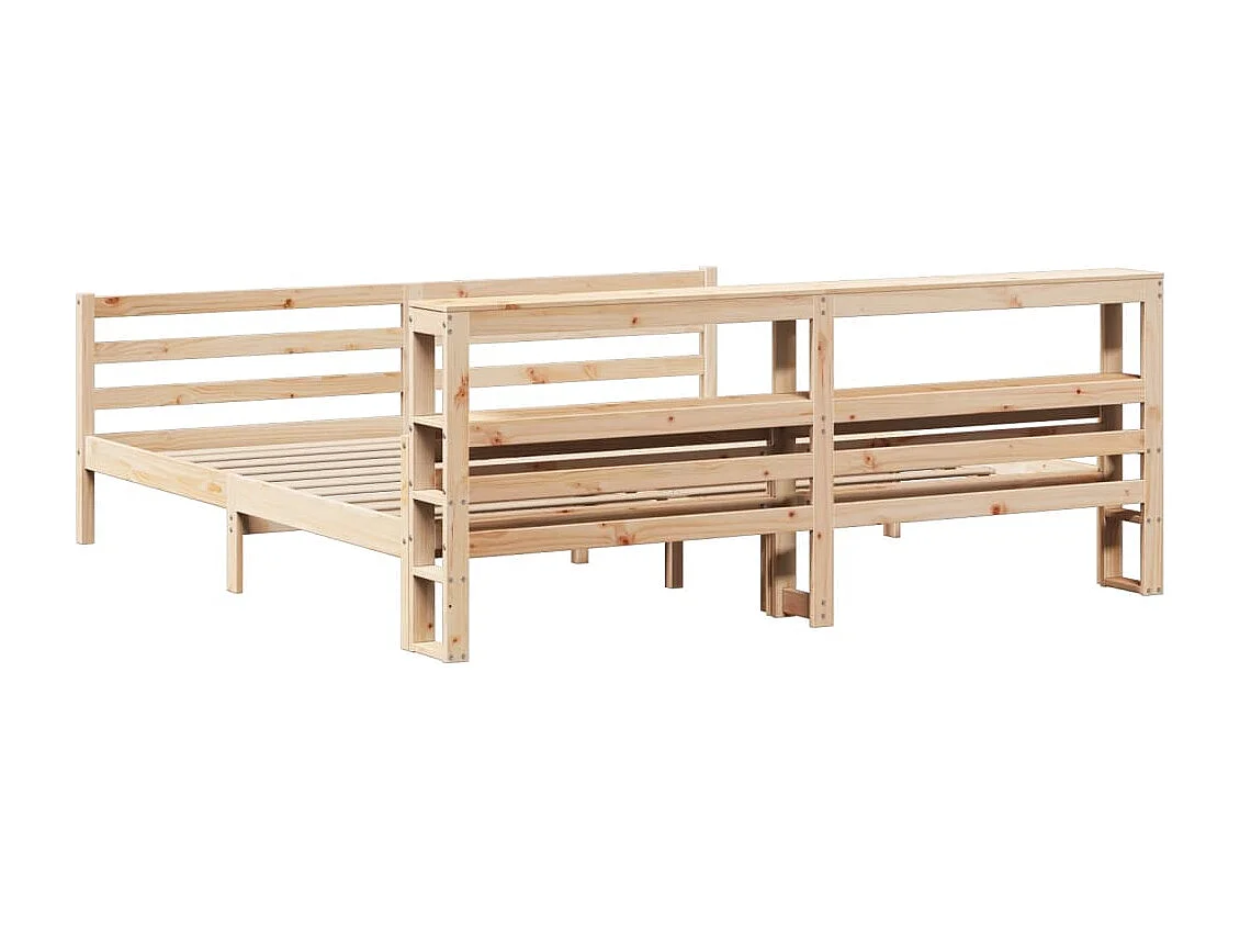 Lit double | Lit adulte | Cadre de lit avec tête de lit 200x200 cm