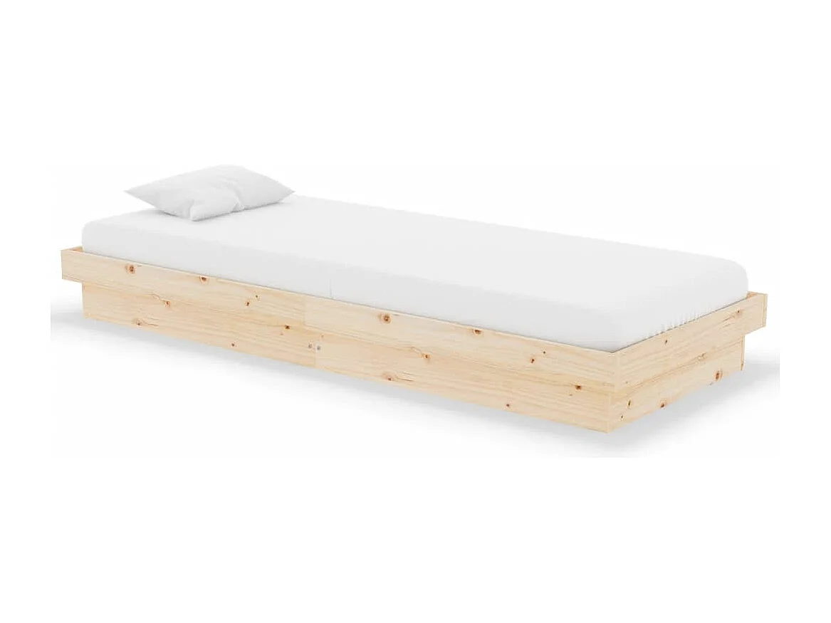 Lit simple | Lit adulte, enfant | Cadre de lit bois massif 75x190 cm