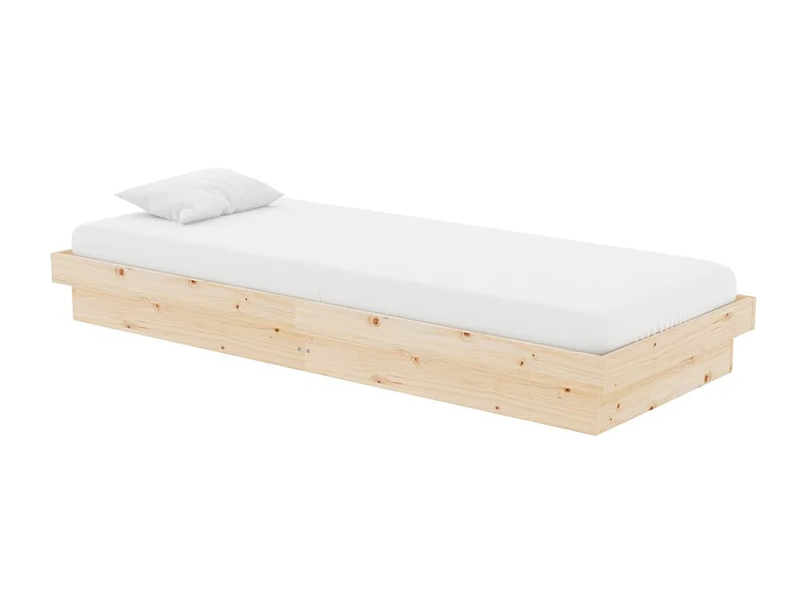 Lit simple | Lit adulte, enfant | Cadre de lit bois massif 75x190 cm
