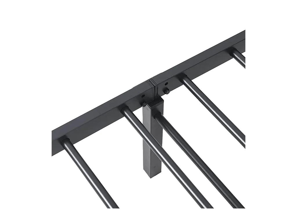 Letto per adulti | Letto singolo | Giroletto senza Materasso Pieghevole Nero 100x190 cm in Acciaio