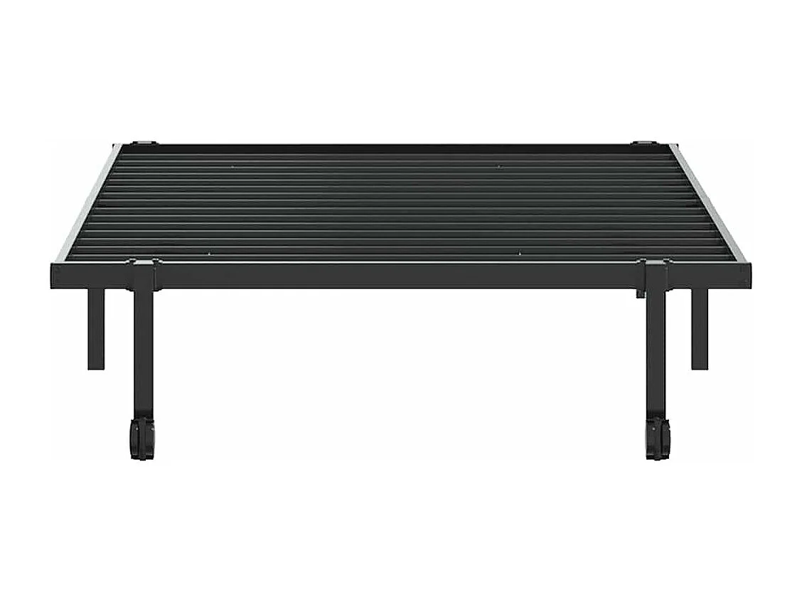 Letto per adulti | Letto singolo | Giroletto senza Materasso Pieghevole Nero 100x190 cm in Acciaio